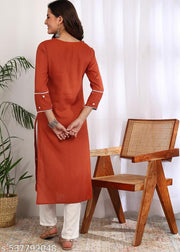 EMBROIDERED SEQUIN STRAIGHT KURTI