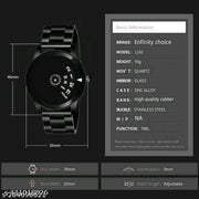 A Men's Steel Chain Silver Men style Boys Hand Watch Gents 2023 Luxury Design Steel Chain New Model Analog Watch - For Boys