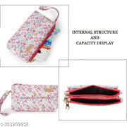 WILDAUK  Casual, Formal, Party Baby Pink Butterfly Print Clutch