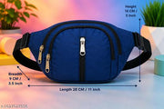 Flikker: Stylish Unisex Polyester Kawar Yatra Waist Bag | Water-Resistant Crossbody Chest Bag Trendy Side Bag  for Boys Belt Bag Girls Unisex Crossbody Wallet Purse Small Wallet Pouch Fanny Pack Swag Bag for Man Hip Bag (Blue, Pack of: 1)
