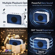 DPM Portable Karaoke Sound Speaker with Wireless Microphone Powerful Bass Bluetooth System for Indoor and Outdoor Use