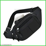 Black Fanny Pack for Men & Women | Travel Waist Bag