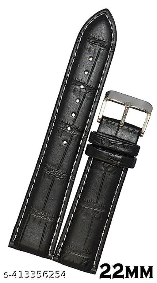 black 22 mm crock belt all smart watch and analogue watch for men