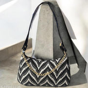 Black Jute Shoulder Bag for Women – Stylish, Eco-Friendly & Spacious Handbag