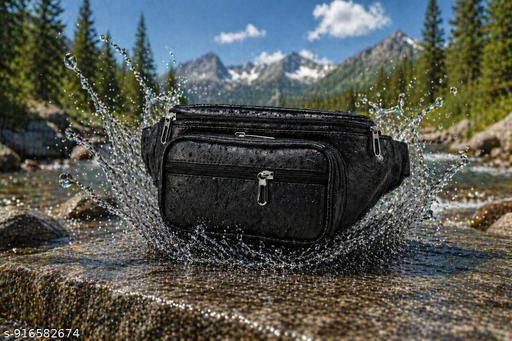 Latest Men Women Leather Waist Pack Travel Bags For Moneyy| Belt| Cards |Mobile| Documents| Kit| Books and Bills Dairy Pouch Cross Side Bag For Men Women .With Belt Stylish Small Luggage Accessories Bag I Waist Bags I Fanny pack.