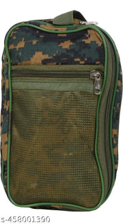 Army Military Shaving Kit/ Bag. Travelling Kit Pouch with 3 Zip Pockets & 1 Side Pockets Travel Shaving Bag (Indian Army Print, Green)