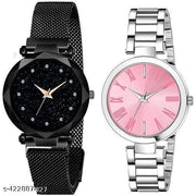 New design analog watch for women and girls(pack of 2)
