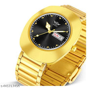 Day n Date Series Men's Gold Chain Analog Watches Classic, Attractive, Professional, top-trendy and stylish Analog Watches for Men/boys for office, school use