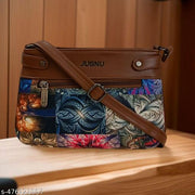 JUGNU-black Sling bag for women Hancraft   Prited Bag
