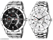 Stainless Steel Strap Day Date Analog Watch For Men