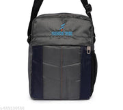 Unisex Cross-body sling bag messenger bag shoulder bag crossbody pouch women sling bag (GREY&BLUE)