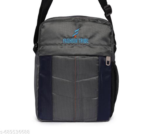 Unisex Cross-body sling bag messenger bag shoulder bag crossbody pouch women sling bag (GREY&BLUE)
