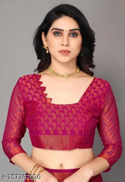SITANJALI FANCY BRASSO SAREE WITH UNSTITCHED BLOUSE