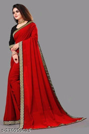 Solid/Plain Daily Wear Georgette Saree