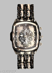 new classic vintage premium formals wedding stylish designer royal luxury gold silver mens watch