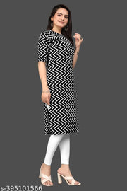 Women Crepe Fabric Printed Straight Kurti, Size -S, M, L, XL, XXL, 2XL, XXXL, 3XL, 4XL, 5XL,6XL,7XL,8XL,9XL,10XL ( New Arrival New Design Fashionable Kurti )