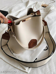 The Perfect Companion: A PU Leather Women's Handbag with Two Handles and One Spacious Compartment for Office, Travel, Party, and Casual Use