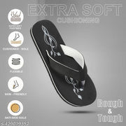 BLESSING Women Stylish | Super Soft | Ultra-Light |Flip-Flop Daily Use | Casual wear| Anti Skid |Thong Slippers for Women (Black)