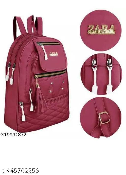New nice woman backpack  and all girls use zara -maroon
