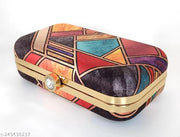 Stylish Handicraft Good Quality Abstract Printing Trendy Beautiful Clutch handbag Purse For Wedding, Party, Bridal, Casual