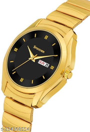 Spencher Premium 1578 Gold Plated Golden Chain Day & Date Functioning Analog Watch - For Men Premium 1578SM02-Golden Watch