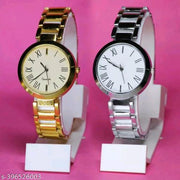 Awesome Trendy Women Watch Stylish Women Beige Metal Analog Watch Combo