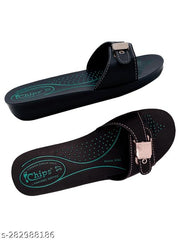 Chips Women Casual Slipper 0702_BLACK