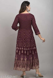 Printed Long Anarkali Kurta