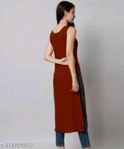 Straight Sleeveless Kurti for women