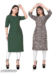 Polyster/Crepe fabric-KURTI COMBO