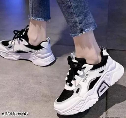 New Women's Stylish Casual Sports Sneakers | Walking Sneakers Shoes | Partywear Sneakers | Running Sneakers For Women's and Girl