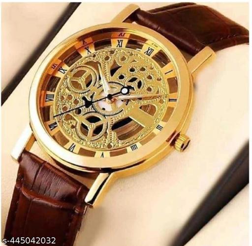 SHMOFY LUXRY New Stylish Dial Black & Brown Strap Classic Analogue Watches Analog Watch - For Boys