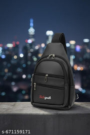 college sling bag for men | single strap bag | Trendy Small Sling Crossbody Shoulder Bag for Men & Women – Daily Travel & Casual Use | Stylish Unisex Mini Sling Bag for Travel, College & Outdoor Use Black