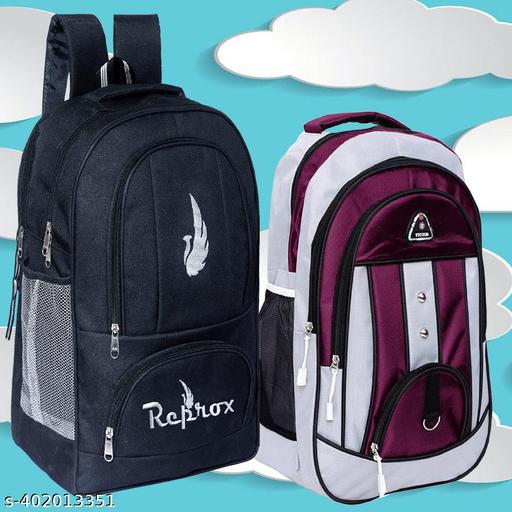 Elite 34L All Season Men's Backpack Suitable for Higher Grade School / College Students / Office/ Laptop bags for all day use Water-Resistance Fabric (Combo Pack of 2)