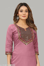 stylelist kurti with embroidered work