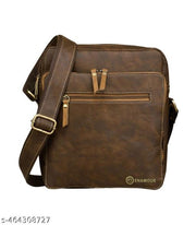 ENAMOUR Stylish Brown Leather Sling Bag for Men | Enamour Premium Crossbody Messenger Bag with Adjustable Strap for Travel, Office, Casual & Use