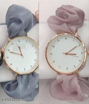 Scrunchies analog watch Analog Watch - For Women Scrunchies Korean Style Watch