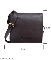 ENAMOUR Stylish Brown Leather Sling Bag for Men | Enamour Premium Crossbody Messenger Bag with Adjustable Strap for Travel, Office, Casual & Use