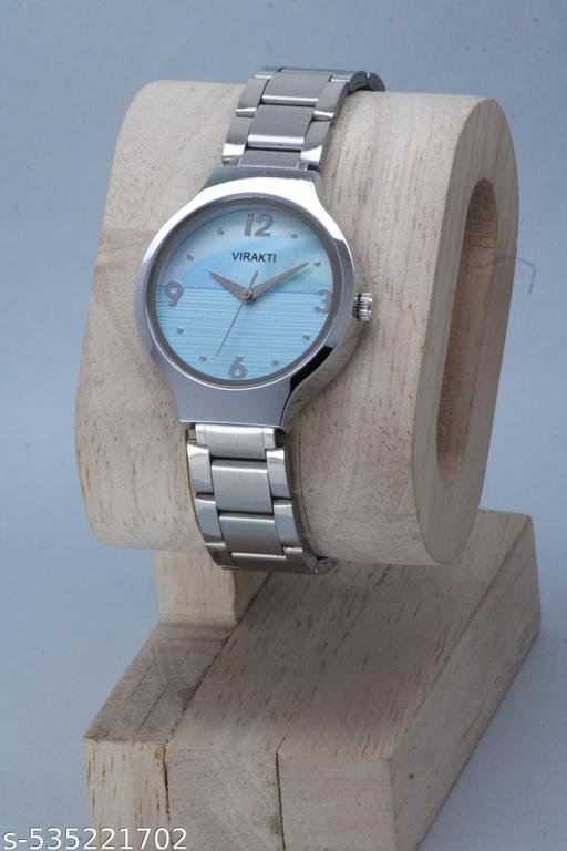 Trendy Ethnic Embossed Designer Dial Attractive Stainless Steel Chain Analog Watch for Women for Girls.