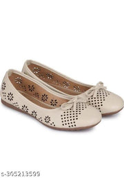 MAHI & LOOKS Stylish Cream Bellies for women (CREAM)
