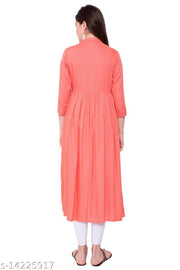 PURVIJA KURTIES STYLISH WHITE EMBROIDERED FLARED KURTA