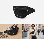 Pocket Bazar 5 Zipper Waist Bag | Travel & Daily Use Belt Pouch