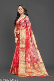 NEW FANCY ORGANZA SAREE  MULTY COLOUR SAREE