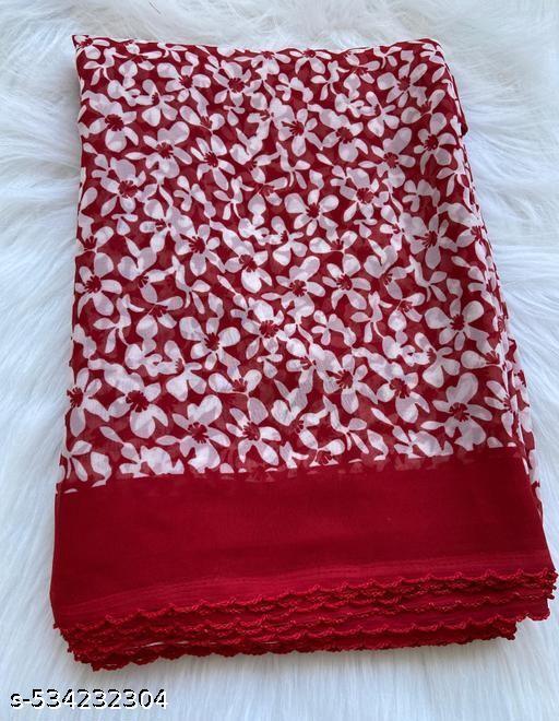 Georgette Printed Saree(With Dori Border)