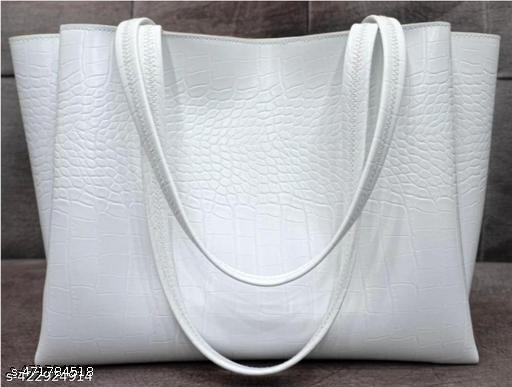 Croc Embossed Spacious Tote Bag For With Zip Closure Shoulder Bag For Ofiice