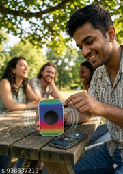 Mini Bluetooth Speaker with HD Sound, RGB Lights & Long Battery Backup