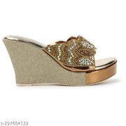 Albela Women's Trendy Partywear & Bridal Wedge Heel Sandal