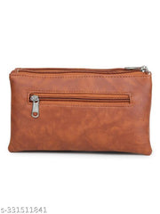 GUKA Wallet For Women / money organizer / women clutch / 3 zip compartments / multi compartment wallet