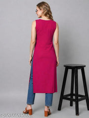 Straight Sleeveless Kurti for women