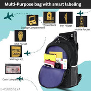 “Waterproof Laptop Backpack for Men & Women | Stylish College School Travel Bag | Large Capacity Multi Pocket”